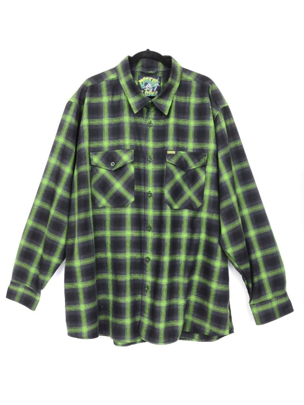 Dixxon Flannel Co “The‎ Slimer” Men's 3XL Green Black Plaid Shirt Button Up